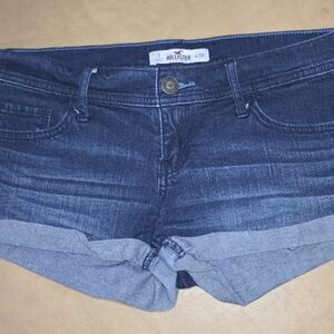 Hollister Women's Dark Blue Jean Shorts